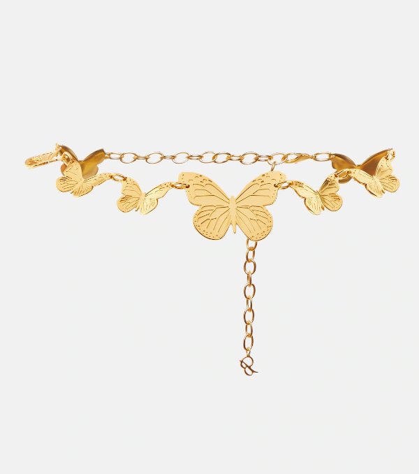 金色的Butterfly链式腰带 - Blumarine | Mytheresa