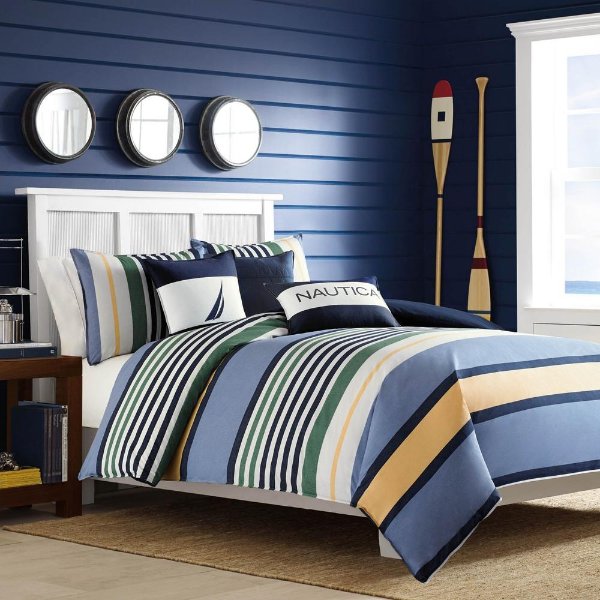 Dover 3-Piece Multicolored Blue Full/Queen Comforter Set