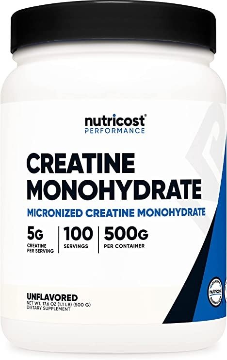 Creatine Monohydrate Micronized Powder 500G, 5000mg Per Serv (5g) - Micronized Creatine Monohydrate, 100 Servings