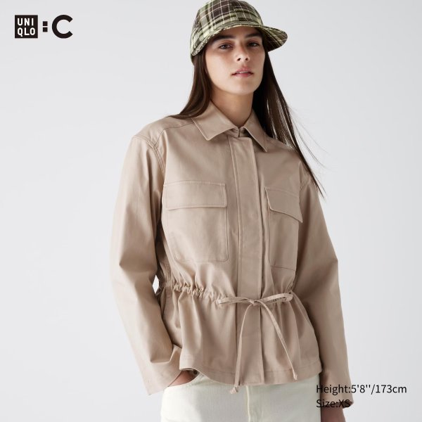 Cotton Blend Drawstring Jacket | UNIQLO US