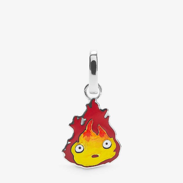 x Howl's Moving Castle Calcifer sterling-silver and enamel charm