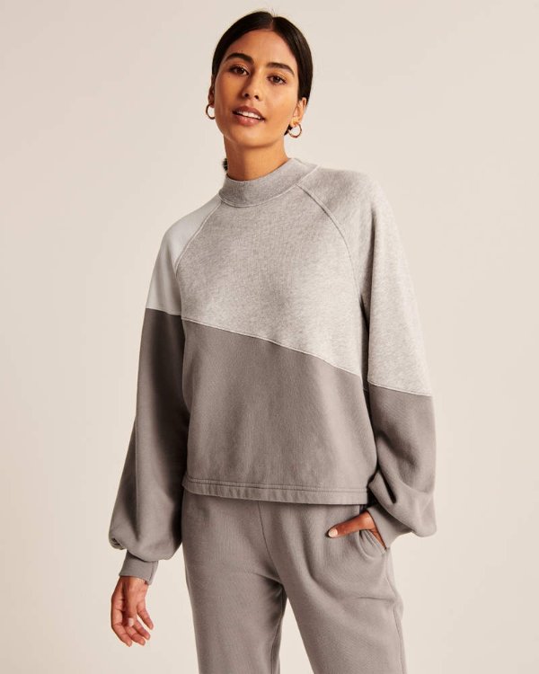 Women's Mini Mockneck Sweatshirt | Women's 40% Off Throughout the Store | Abercrombie.com