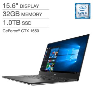 Dell XPS 15 Laptop (i7-9750H, 1650, 4K OLED, 32GB, 1TB)