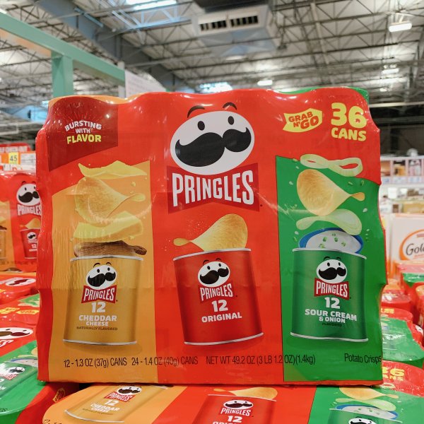 Pringles Grab & Go Potato Crisps, Variety, 36-count