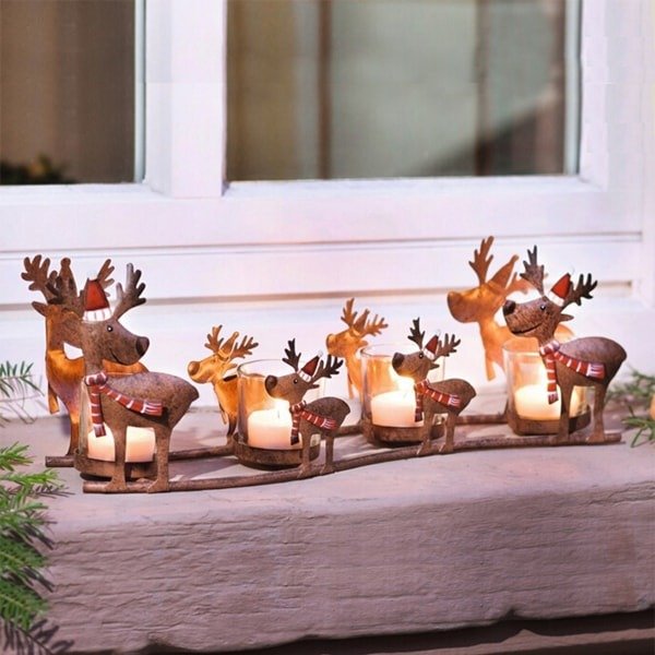 Festive Reindeer Candle Holder from Apollo Box