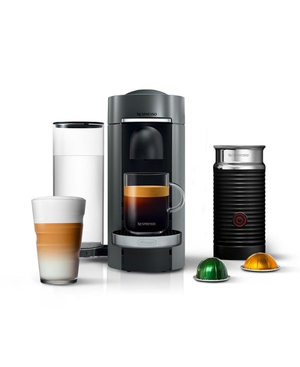 by De'Longhi Vertuo Plus Deluxe Coffee & Espresso Maker with Aerocinno Frother