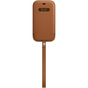 Apple Leather Sleeve with MagSafe (for iPhone 12 and 12 Pro) - Saddle Brown