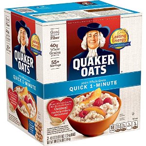 Quaker Oats, Quick 1-Minute Oatmeal, Breakfast Cereal
