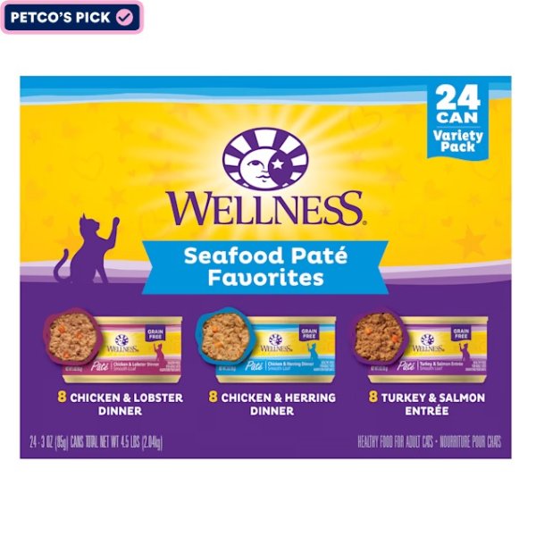 Complete Health Seafood Pate Favorites Variety Pack Wet Adult Cat Food, 3 oz., Count of 24 | Petco