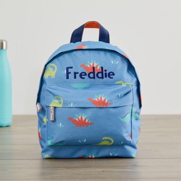 Personalized Colorful Dinosaur Mini Backpack Welcome %1