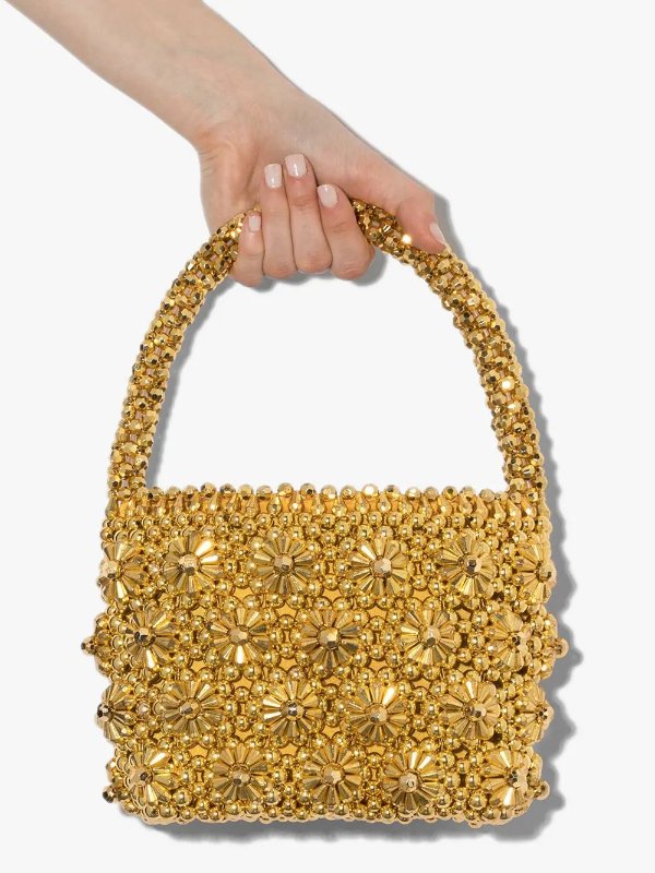 Shelly beaded tote bag