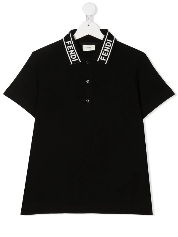 TEEN logo collar polo shirt