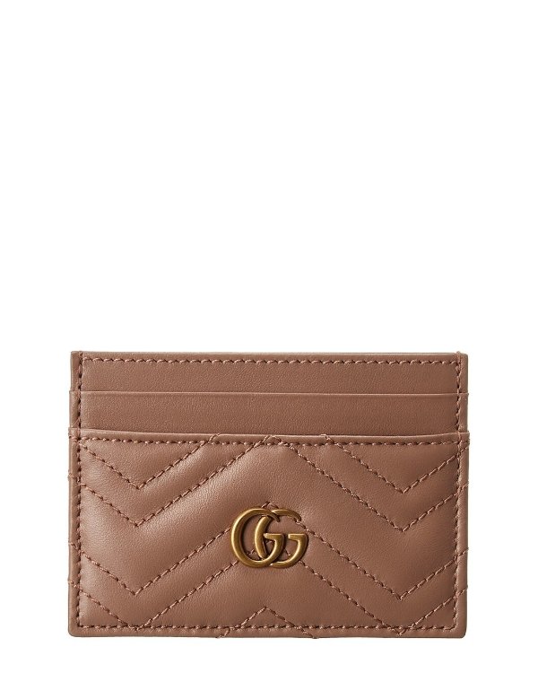 GG Matelasse Leather Card Case / Gilt