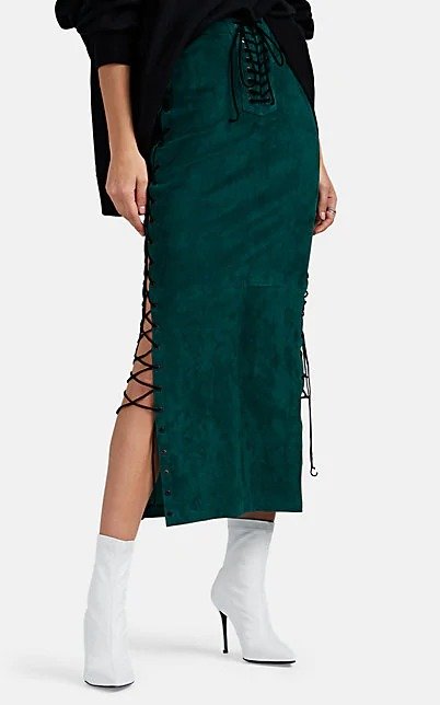 Suede Lace-Up Skirt Suede Lace-Up Skirt
