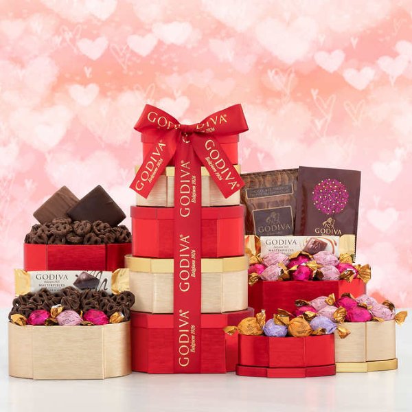 Red & Gold Valentine's Day Tower 1.21 lbs