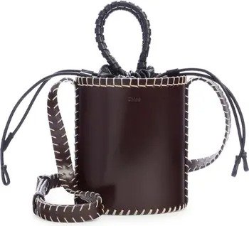 Lawson Mini Whipstitched Leather Bucket Bag