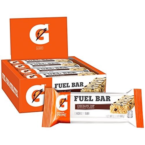 Prime Fuel Bar, Chocolate Chip, 45g of carbs, 5g of protein per bar (12 Count)