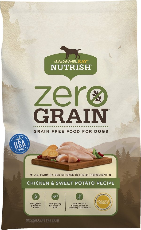 Zero Grain Natural Chicken & Sweet Potato Recipe Grain-Free Dry Dog Food, 28-lb - Chewy.com