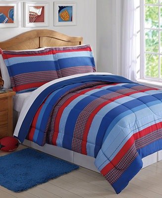 Sebastian Reversible 2-Pc. Stripe Twin Comforter Set