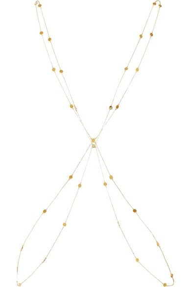 Gold-plated body chain