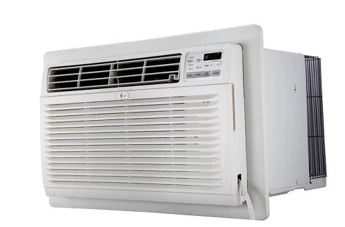11,200 BTU Through-the-Wall Air Conditioner, Cools 550 Sq.Ft. (22' x 25' Room Size), Electronic Control with Remote, 2 Cooling & Fan Speeds, 4-Way Air Deflection, Auto Restart, 230/208V