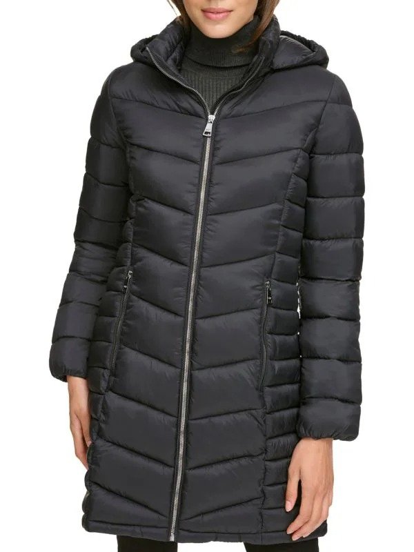 Quilted & Hooded Puffer Coat