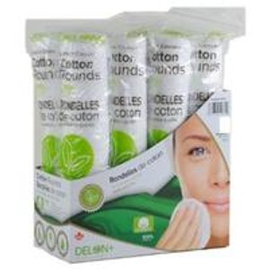 加拿大Delon 100%纯棉化妆棉(添加芦荟精华和Vitamin B5, 300枚) 