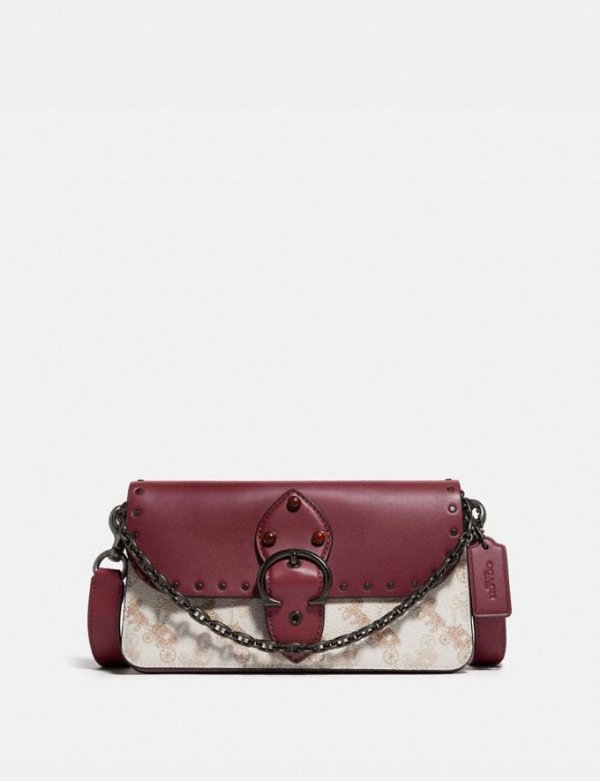 Beat Crossbody Clutch With Horse and Carriage Print