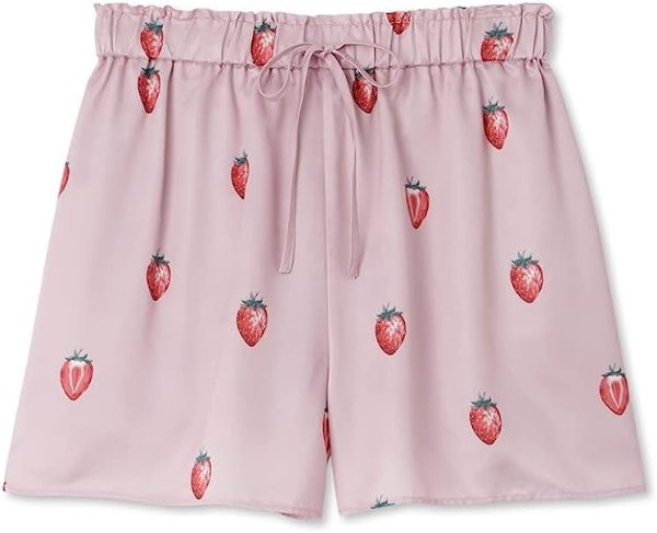 粉色草莓睡裤
