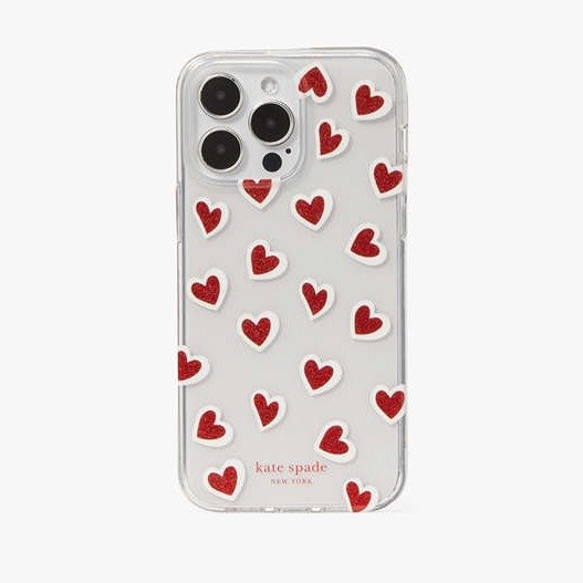 Hearts Glitter iPhone 14 Pro Max Case