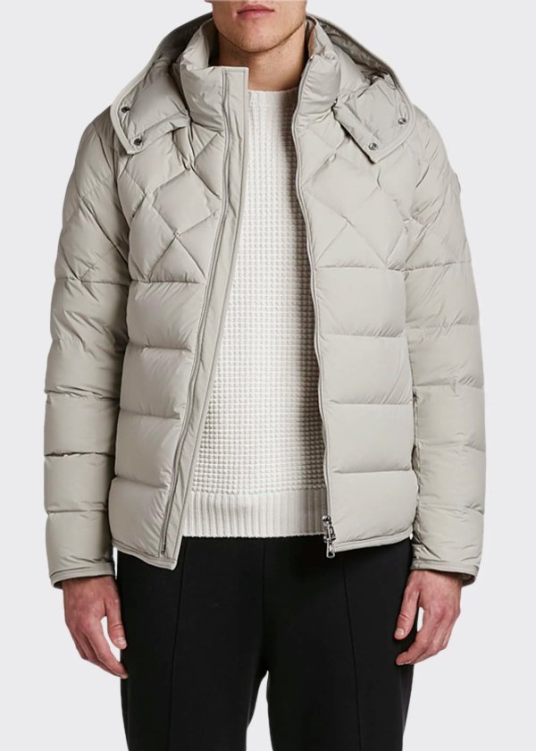 Men's Cecaud Channel-Quilted Puffer Coat