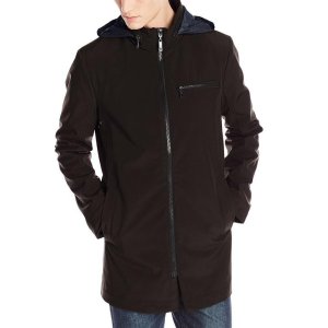 Kenneth Cole Reaction Men's Mid-Length Soft-Shell Coat