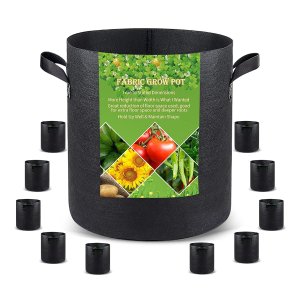 Dark Green 蔬菜水果植物种植袋 3加仑 10个装