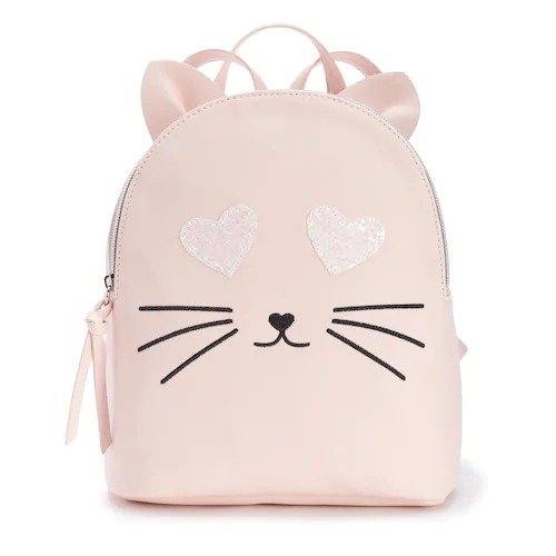 Glitter Heart Eyes Cat Mini Backpack