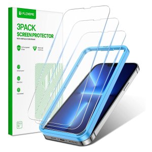 FLOVEME 3 Pack for iPhone 13/13 Pro 2021 6.1 inch 9HD Tempered Glass