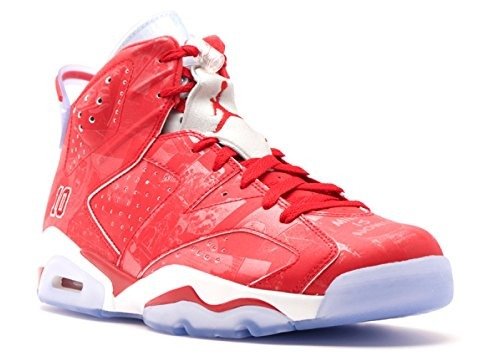 Nike Mens Air Jordan 6 Retro X Slam Dunk Varsity Red-White Leather Basketball Shoes