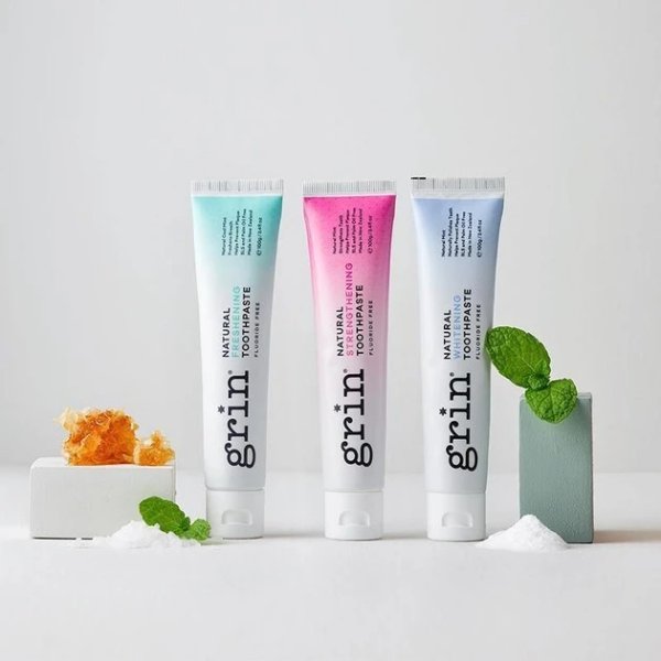 Grin Natural Fluoride-free Toothpaste Set