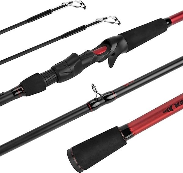 KastKing Royale Advantage Fishing Rod, Spinning Rod & Casting Rod,  IM6 Graphite Blanks, 2-Pieces Rods with Extra Tip Section,KastFlex  Technology, Power Transition System, EVA Handle, 17 Lengths and Actions  49.99