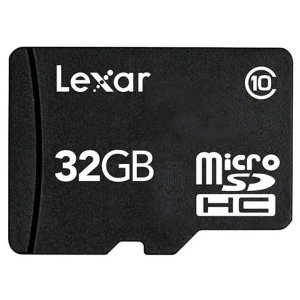 Lexar Black 32GB High-Speed Class 10 microSDHC Memory Card 