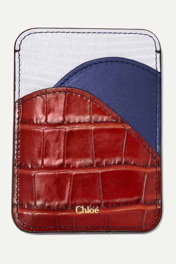 Walden color-block leather cardholder
