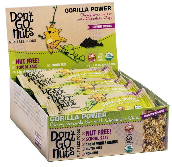 Don't Go Nuts Nut-Free Organic Snack Bars 12 Count