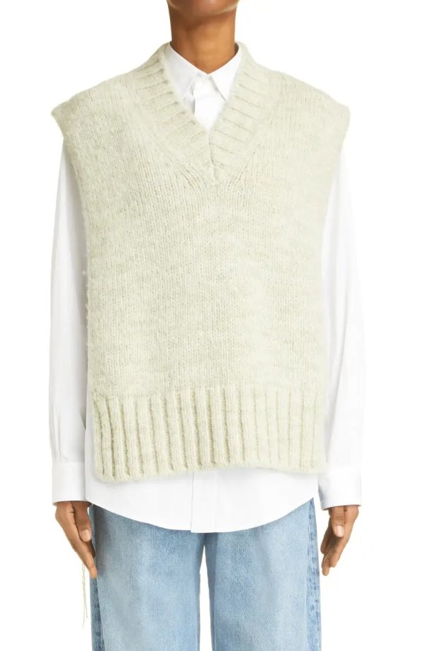 Alpaca, Cotton & Wool Sweater Vest