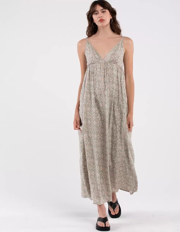 KNOW ONE CARES Tie Back Maxi Dress - SAGE | Tillys