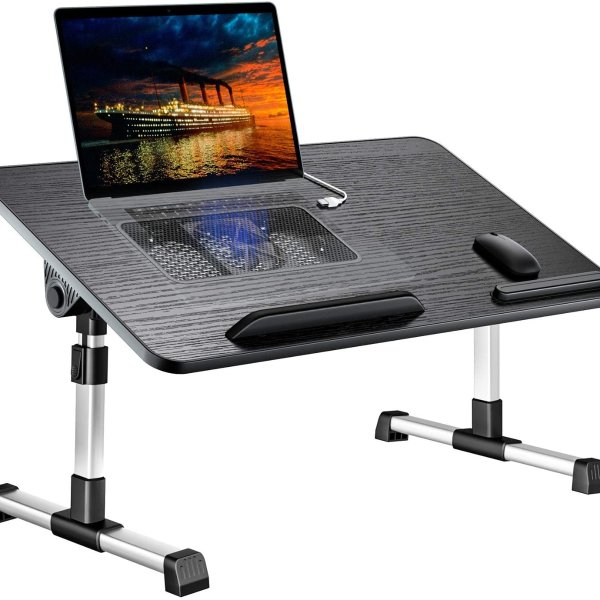 Laptop Desk for Bed,LEEHEE Adjustable Lap Bed Tray Folding Table Lap Stand