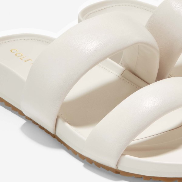 Women's Mojave Double Band Slide Sandal in White | Cole Haan