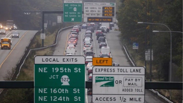 重磅！3月1日起，西雅图I-405,SR 167快车道最高费率涨至$15