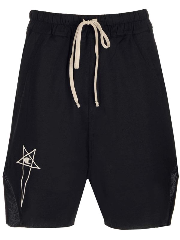 X Champion Logo Embroidered Drawstring Shorts