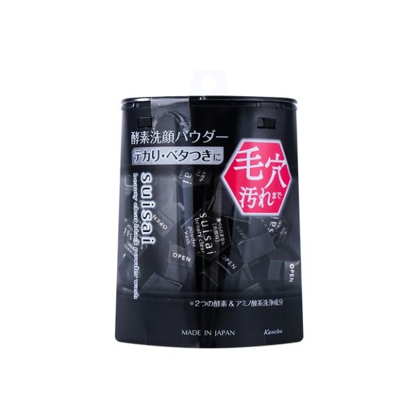 日本KANEBO SUISAI 嘉娜宝 水之璨 黑酵素洗颜洁面粉 去角质黑头深度清洁32枚入 COSME大赏受赏 | 亚米