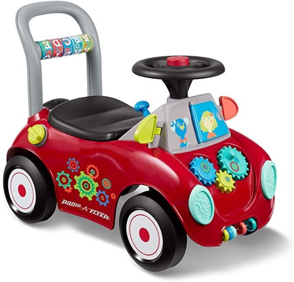 Busy Buggy, Sit to Stand Toddler Ride On Toy, Ages 1-3, Red