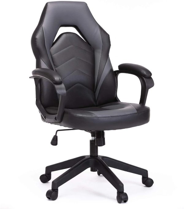 Smugdesk Racing Gaming Chair Executive Bonded Leather Computer Office Chair with Adjustable Height and Padding Armrest